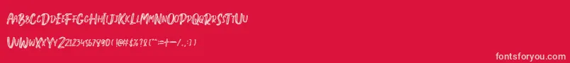 Creshex Brush Font – Pink Fonts on Red Background