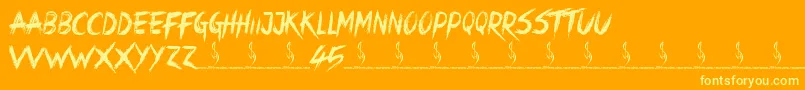 Lisätietoja Crimes Times Six-fontista Crimes Times Six-fontti – keltaiset fontit oranssilla taustalla