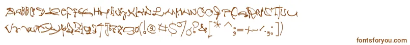 Шрифт Crazywritten – коричневые шрифты на белом фоне