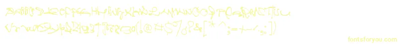 Crazywritten-Schriftart – Gelbe Schriften