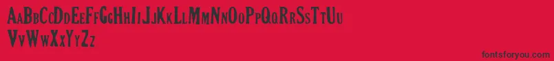 Fonte CRIMSON PETAL – fontes pretas em um fundo vermelho