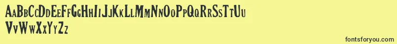 CRIMSON PETAL Font – Black Fonts on Yellow Background