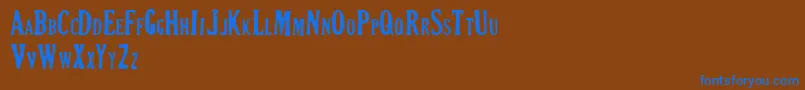 CRIMSON PETAL Font – Blue Fonts on Brown Background