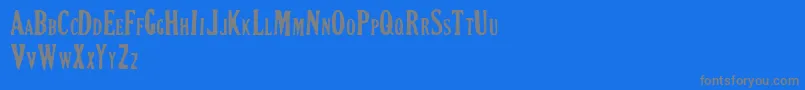 CRIMSON PETAL-Schriftart – Graue Schriften auf blauem Hintergrund