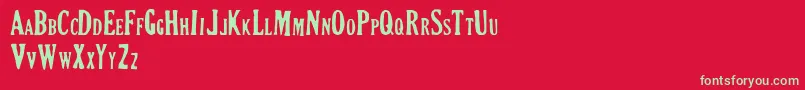 CRIMSON PETAL Font – Green Fonts on Red Background