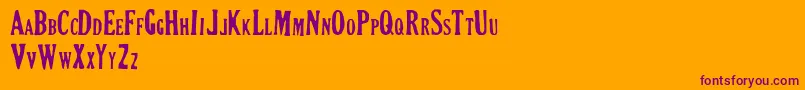 Police CRIMSON PETAL – polices violettes sur fond orange