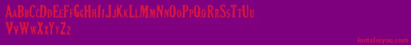 Police CRIMSON PETAL – polices rouges sur fond violet