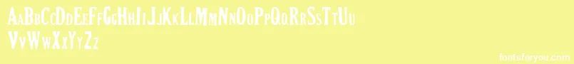CRIMSON PETAL Font – White Fonts on Yellow Background