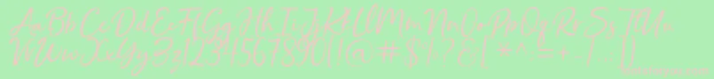 Cristalistic Font – Pink Fonts on Green Background