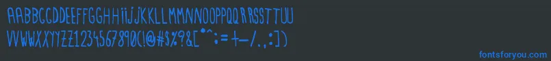 Cristobal-fontti – siniset fontit mustalla taustalla