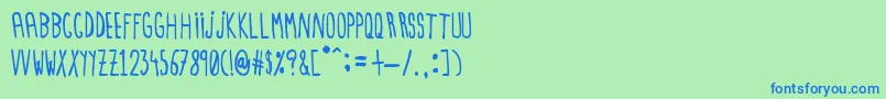 Cristobal Font – Blue Fonts on Green Background