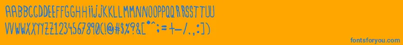 Fonte Cristobal – fontes azuis em um fundo laranja