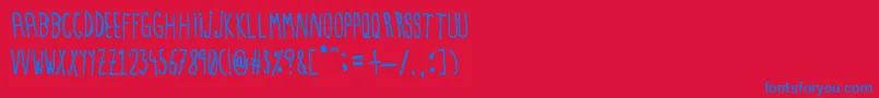 Cristobal Font – Blue Fonts on Red Background