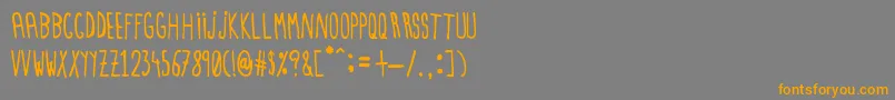 Cristobal-Schriftart – Orangefarbene Schriften auf grauem Hintergrund