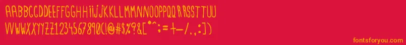 Cristobal Font – Orange Fonts on Red Background