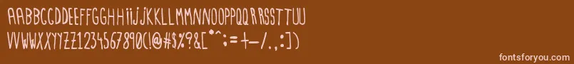 フォントCristobal – 茶色の背景にピンクのフォント