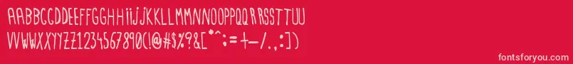 Cristobal Font – Pink Fonts on Red Background