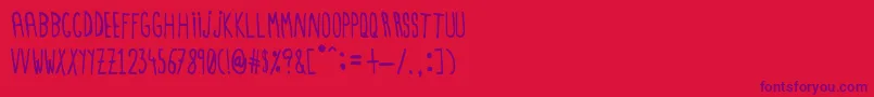 Cristobal Font – Purple Fonts on Red Background