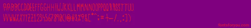 Cristobal Font – Red Fonts on Purple Background