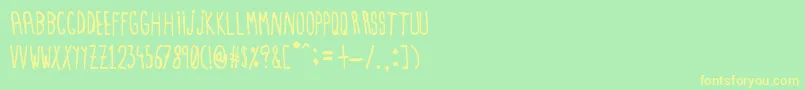 Cristobal Font – Yellow Fonts on Green Background