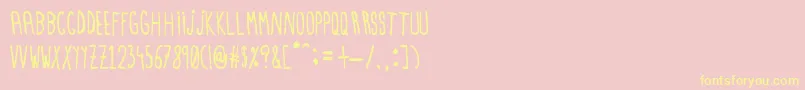 More about Cristobal Font Cristobal Font – Yellow Fonts on Pink Background