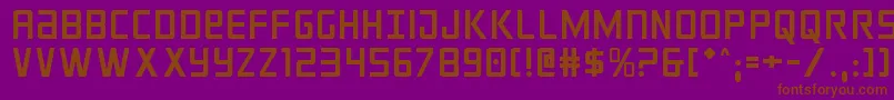 フォントcrixus – 紫色の背景に茶色のフォント