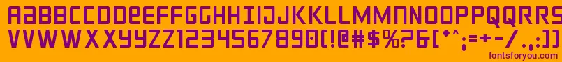 crixus Font – Purple Fonts on Orange Background