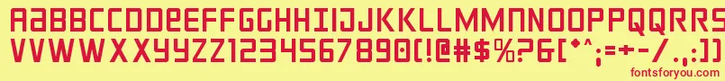 crixus-fontti – punaiset fontit keltaisella taustalla