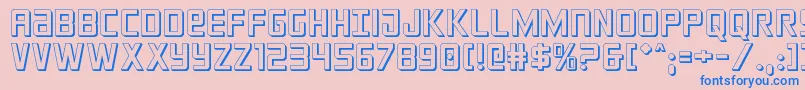 crixus3d-Schriftart – Blaue Schriften auf rosa Hintergrund