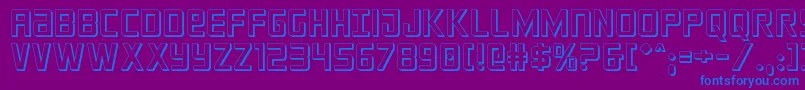 Weitere Informationen zur crixus3d-Schriftart crixus3d-Schriftart – Blaue Schriften auf violettem Hintergrund