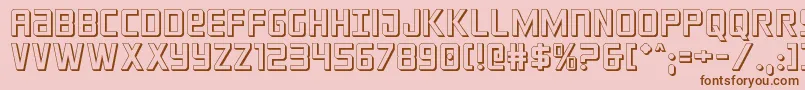 crixus3d-Schriftart – Braune Schriften auf rosa Hintergrund