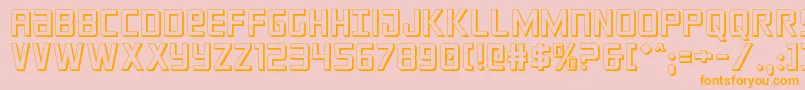 crixus3d-Schriftart – Orangefarbene Schriften auf rosa Hintergrund
