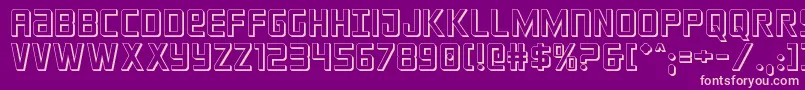 crixus3d-Schriftart – Rosa Schriften auf violettem Hintergrund