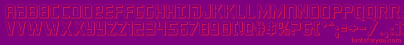 crixus3d-Schriftart – Rote Schriften auf violettem Hintergrund