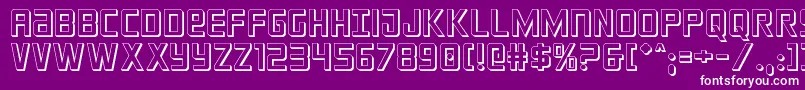 crixus3d-Schriftart – Weiße Schriften auf violettem Hintergrund