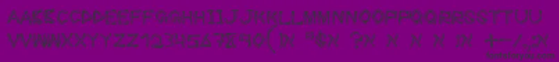 Fonte WoodSticks – fontes pretas em um fundo violeta