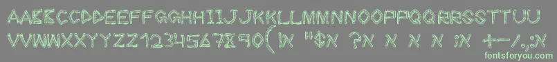 WoodSticks Font – Green Fonts on Gray Background