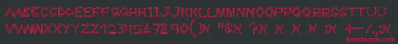 WoodSticks Font – Red Fonts on Black Background