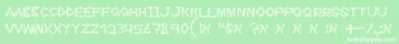 WoodSticks Font – White Fonts on Green Background