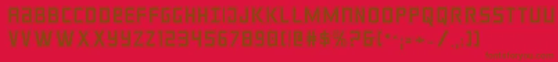 crixusacad Font – Brown Fonts on Red Background