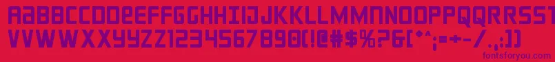 crixusbold Font – Purple Fonts on Red Background