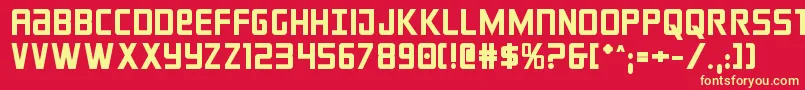 crixusbold Font – Yellow Fonts on Red Background