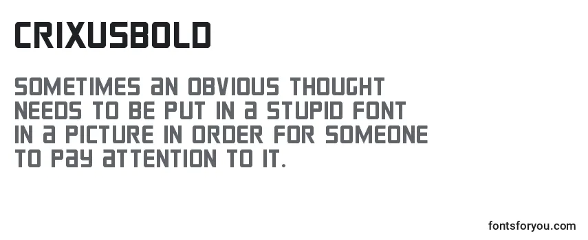 Review of the Crixusbold (124202) Font