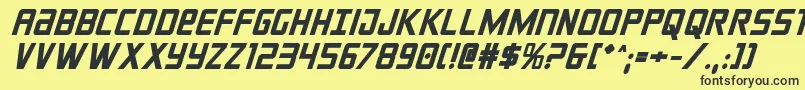 crixusboldital Font – Black Fonts on Yellow Background