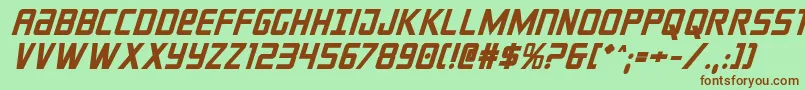 crixusboldital Font – Brown Fonts on Green Background