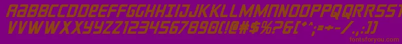 crixusboldital Font – Brown Fonts on Purple Background