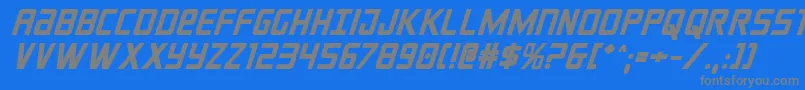 crixusboldital Font – Gray Fonts on Blue Background