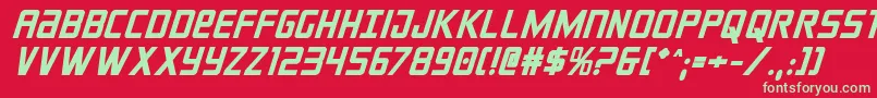 crixusboldital Font – Green Fonts on Red Background