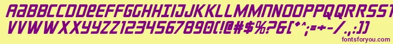 crixusboldital Font – Purple Fonts on Yellow Background
