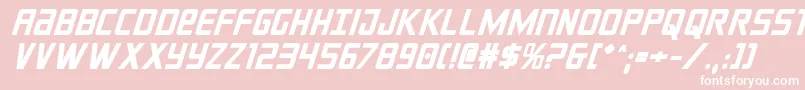 crixusboldital-Schriftart – Weiße Schriften auf rosa Hintergrund